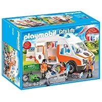 Playmobil - City Life Playset- Ambulancia con Luces- Multicolor (70049)